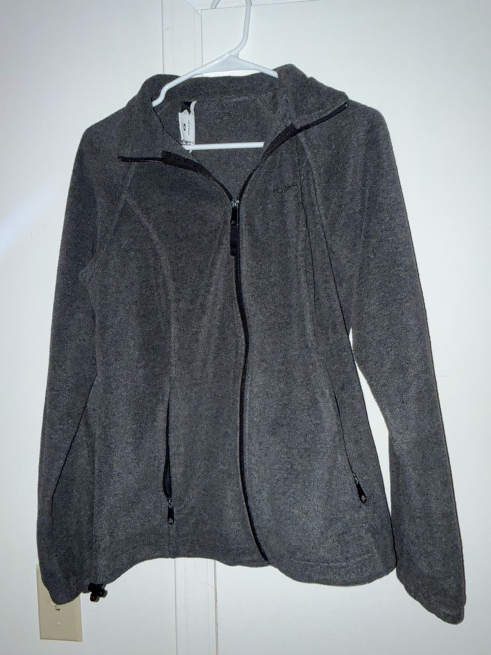 Charcoal Gray Full-Zip Fleece Jacket